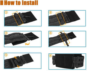 BSCI Pabrik <span class=keywords><strong>Molle</strong></span> Sisi Sabuk Cummerbund Cepat Fit Tunggal Titik Perakitan Rompi Taktis Rilis Cepat Gesper Set - Product Image 4