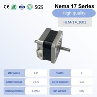 Moteur pas à pas Nema 17, 0,9 degré, haute précision, double arbre, 0,17 Nm, 1,2 A, 42 mm, bipolaire, pour imprimante 3D, robotique CNC