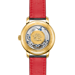 Orologio Tourbillon Cinque Stelle Rosso di Pechino 42mm Automatico Meccanico da Uomo con Cinturino in Pelle Classico Business in Acciaio Inossidabile con Vetro Zaffiro - Product Image 6