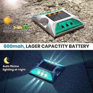 Catarifrangente Stradale Solare <span class=keywords><strong>a</strong></span> LED da 20T per Sicurezza Stradale, Segnalazione di Avvertimento, Marcatura di Vialetti e Pontili - Product Image 4