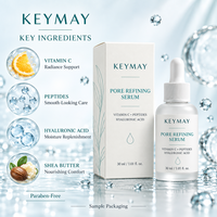 Sérum Visage Raffinant les Pores Vitamine C Peptide Acide Hyaluronique Beurre de Karité 30ml Hydratant Lissant Léger Marque Privée