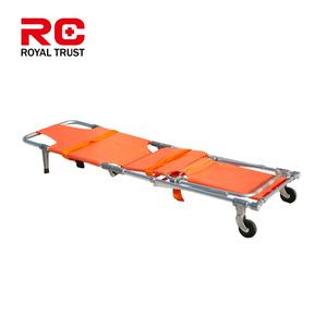 เก้าอี้เปลพับอลูมิเนียมน้ำหนักเบาปรับแต่งได้อย่างรวดเร็วพร้อมล้อบันไดและการแปลงแบบแบนเป็นเก้าอี้สำหรับการขนส่งผู้ป่วย - Product Image 5
