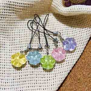 Wholesale Cute Transparent Resin <b>Cat</b> Paw Strap Lanyard for Backpack Bag Campus Card Decoration Bulk <b>Gift</b> - Product Image 2