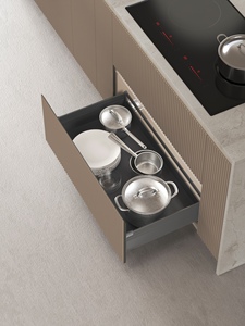 Como 3-Sided mềm-<span class=keywords><strong>Close</strong></span> Pull-out hệ thống tủ thép không gỉ Hộp ngăn kéo cho hiệu quả lưu trữ nhà bếp Giỏ ngăn kéo - Product Image 2