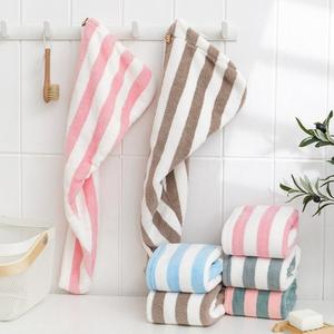 Corail japonais épaissi, mignon, absorption d'eau, séchage rapide, <span class=keywords><strong>cheveux</strong></span> rayés, bonnet de bain/douche, serviettes en <span class=keywords><strong>microfibre</strong></span>, <span class=keywords><strong>cheveux</strong></span> - Product Image 4