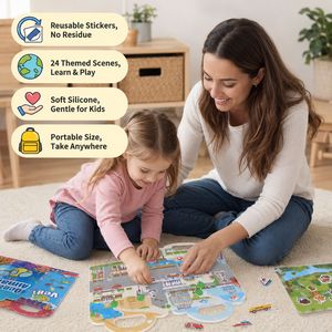 Libro de pegatinas de animales marinos, bolsa autosellable de 26x18cm para niños de 4 a 6 años, pegatinas de juguete - Product Image 2