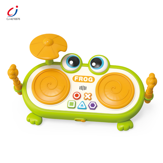 Chengji Girls Toy Musical Instrument Sensory Cognition Cartoon Animal Frog Theme Toy Music Flashing Lights Drumming Educational