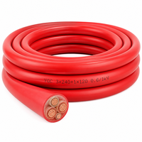 Câble d'alimentation souple en silicone YGC 3+1 conducteurs 0,6/1 kV, conducteur en cuivre anti-oxydation pour l'approvisionnement industriel mondial 3*240+1*120