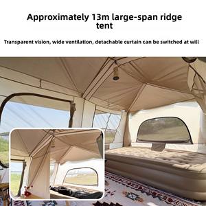 Tente de toit Ridge 13 en gros d'usine, entièrement automatique, imperméable, en aluminium épaissi avec revêtement argenté, ouverture rapide, double, deux chambres - Product Image 3