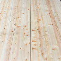 Planches en bois massif de cyprès Hinoki à arôme naturel, collées sur le bords, pour la décoration intérieure des murs de sauna