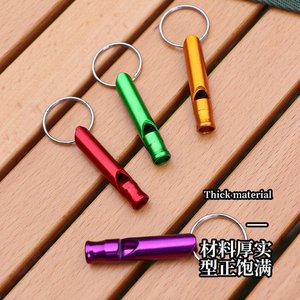 Silbato de supervivencia para exteriores, aleación de Metal, 4,7x0,9 cm, llavero duradero para acampar, viajar, rescate, EDC, correr, deportes - Product Image 1