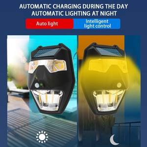 Nouvelle Lampe Murale Solaire Extérieure Étanche 2024 avec Lumière d'Avertissement et Détection de Mouvement pour Cour, Jardin et Villa - Product Image 2