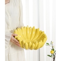 Plateau de bol de fruits en forme de banane en céramique 3D unique personnalisable pour pièce maîtresse, cuisine et décoration intérieure