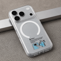 Étui de téléphone transparent antichoc en PC avec boutons pour iPhone 13 14 15 16 17 Pro Max, coque magnétique transparente