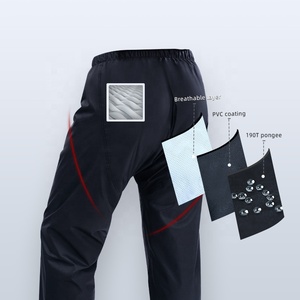 Veste et pantalon imperméables unisexes en polyester pongé avec capuche, vêtements de pluie réfléchissants et respirants pour <span class=keywords><strong>moto</strong></span> et vélo - Product Image 3