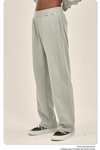 Pantalons de survêtement pour homme, sur mesure, grande taille, décontractés, coupe droite, jambes larges, anti-froissement, respirants, en tricot - Product Image 3