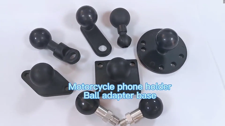 Universal Phone Mount With 1" Ball Base - Fits 4.7-7.2" Phones For Car Motorcycle
