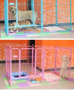 Yüksek kalite sıcak satış çoklu boyutları tek kapı ve çift kapılı katlanır Metal büyük köpek kafesleri kapalı köpek kulübesi - Product Image 6