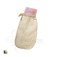 Guantes exfoliantes con logotipo impreso personalizado de seda Beige Kesse Hammam cuerpo turco cara tejida lufa cepillos de baño esponjas depuradores