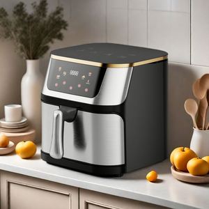 Friteuse à air multifonctionnelle en acier inoxydable pour usage domestique et commercial, avec fenêtre de visualisation, 8L 10L 12L 15L - Product Image 4