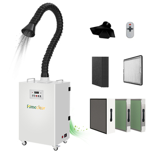 FUMECLEAR Estrattore di Fumi Laser a 3 Stadi di Filtrazione 350W con Filtro HEPA H13 per CO2 VOCS, Saldatura <span class=keywords><strong>Fai</strong></span>-<span class=keywords><strong>da</strong></span>-<span class=keywords><strong>Te</strong></span>, Evacuatore di Fumo Industriale - Product Image 1