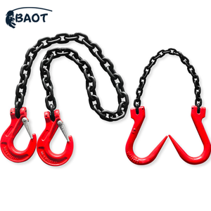 حبال سلسلة باوت <span class=keywords><strong>4</strong></span> أرجل 32 سلسلة حبال سلسلة G80 رفع مع دوار للساقين 12m 40 طن - Product Image 3