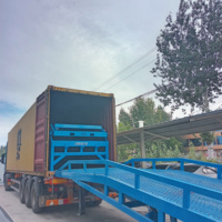 Rampe mobile de chantier à hauteur réglable, plateforme de chargement hydraulique, rampe de conteneur mobile pour chariot élévateur