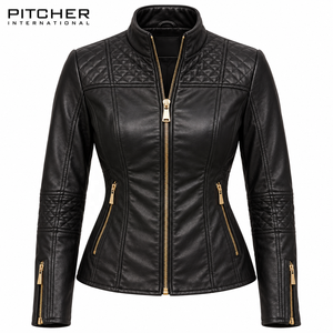 Fabricant en gros de vestes en cuir pour femmes pour les boutiques américaines, fournisseur de vestes en cuir pour femmes à faible MOQ, OEM en gros - Product Image 5
