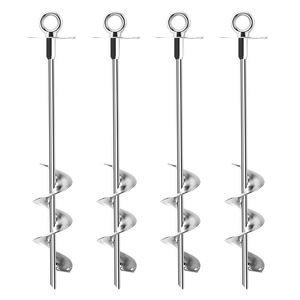 <span class=keywords><strong>Kit</strong></span> d'ancre de terre de 18 pouces <span class=keywords><strong>pour</strong></span> <span class=keywords><strong>balançoire</strong></span> d'arrimage Ancres Tarière Spirale Trampoline Pile - Product Image 3