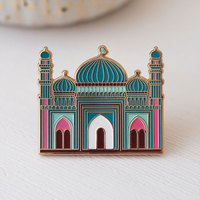 Vente en gros de badges, broches et décorations personnalisés de la Grande Mosquée de la Mecque, de la Mosquée du Prophète et de la Mosquée Hassan II