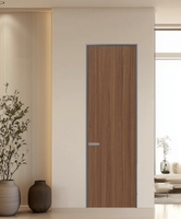 Porte en aluminium et bois Benison 45, imperméable, anti-insectes, design minimaliste pour salon et chambre, utilisation en environnement humide