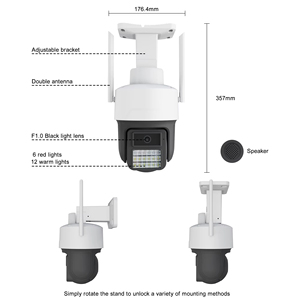 Không thấm nước an ninh CCTV với cảnh báo ánh sáng Camara de seguridad Wifi âm thanh theo dõi chuyển động Dome mạng máy ảnh - Product Image 6