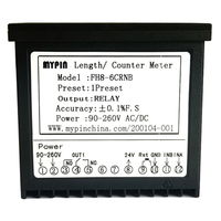 Compteur numérique textile Mypin série FH à 6 LED (FH8-6CRNB+K80) avec écran LCD en plastique, capacité 5K PCS, précision de comptage de 0,01 %