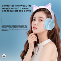 Headset Over-Ear Model Telinga Kucing dengan Chipset AAC JL, Tahan Air IPX-4 untuk Olahraga & Perjalanan, Penggunaan Ponsel