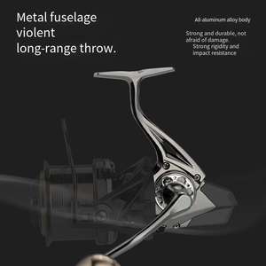 รอกตกปลา <span class=keywords><strong>LINNHUE</strong></span> รุ่น NAG8000-14000 ตัวเรือนโลหะ ด้ามจับเดี่ยว แบบยืดหดได้ พร้อมสปูลอะลูมิเนียมสแตนเลส สำหรับตีเหยื่อไกล - Product Image 6