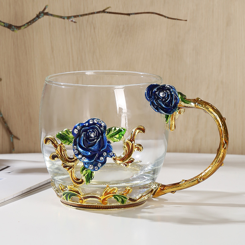 Nueva Copa corta de rosa azul