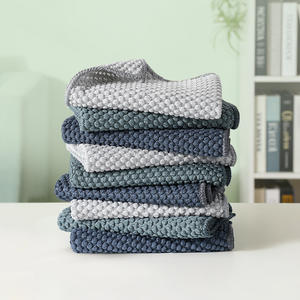 Serviette de cuisine en microfibre bleue 300 g/m² à pois, très absorbante, réutilisable, séchage rapide pour cuisine et salles de bain - Product Image 5