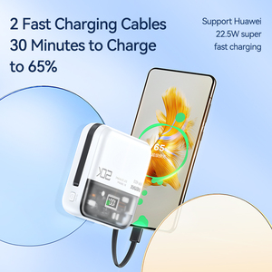 Banco de Energía con 2 Cables de Carga Rápida Pd 20W+Qc 22.5W Rohs 20000Mah Rpp-603 RPP-603 con 2 Cables de Carga Rápida RPP- - Product Image 2