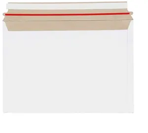 定制硬质扁平信封包装硬质纸板信封，带粘合剂个性化