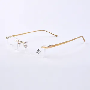 high quality fashion aluminum eyewear optical glasses frames rimless designer spectacles eyeglasses frames for men