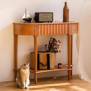 Table console en bois massif, bois de cerisier, table d'appoint pour entrée, couloir, usage adulte - Product Image 2