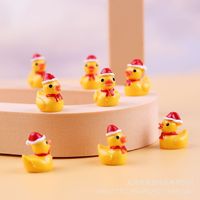 Figurine de canard miniature en résine, accessoire de décoration de Noël à faire soi-même, très vendue