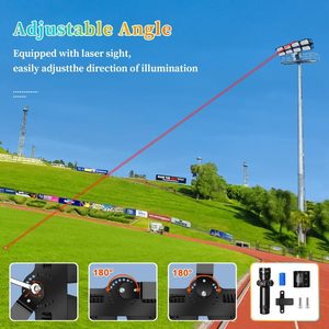 ไฟส่องสว่างกลางแจ้งแบบโมดูลาร์ LED IP65 ตัวเรือนอะลูมิเนียม 100W-600W โปรเจคเตอร์เสาสูง พร้อมมุมลำแสง 20-90 องศา - Product Image 3