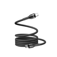 Kabel Data Pengisian Daya Super Cepat PD 100W USB-C ke Type-C Magnetik Dual-Head Type-C dengan Jalinan Nilon untuk Ponsel Tablet