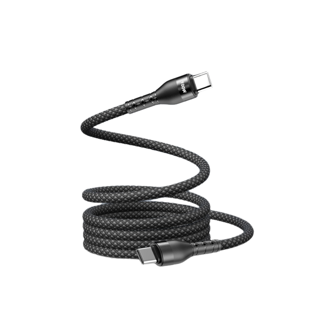 100W Magnetic Dual-Head Type-C Braided Nylon PD Super Fast Charging Data Cable for Camera & Earphone
