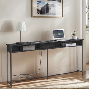 Mesa de consola moderna con puertos y salidas USB, mesa de sofá de entrada estrecha para sala de estar, pasillo, hogar, oficina, almacenamiento de muebles - Product Image 2