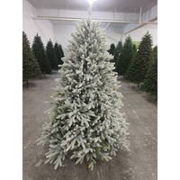 Sapin de Noël artificiel floqué anti-chute en PE de haute densité avec LED