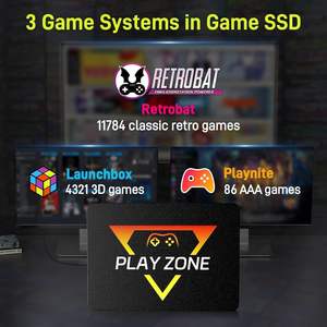Unidad de Estado Sólido Retrobat para Juegos, 1 TB, 2.5 Pulgadas, Emulador Plug and Play para PC con Windows, 11784 Juegos Retro, Tiempo de Búsqueda de 8.9 ms, Compatible con Playnite - Product Image 1
