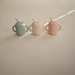 Baby Toddler Cup 100% Silicone Training Sippy Cup con cannuccia Safety non Spill Baby Drinking Cup per bambino <span class=keywords><strong>6</strong></span> + <span class=keywords><strong>mesi</strong></span> - Product Image 2