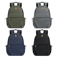 Mochila Ligera de Nailon con Cierre de Contraste, Bolsillo Lateral para Botella de Agua, para Computadora de 15.6 Pulgadas, Personalizable OEM para Viajes de Negocios